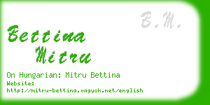 bettina mitru business card